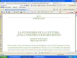 Economía de la cultura ¿Una construcción reciente?