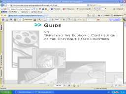 Guide on Surveying the Economic Contribution of the Copyright Industries