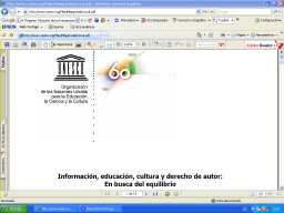 Información, educación, cultura y derechos de autor