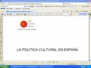 La poltica cultural en Espaa